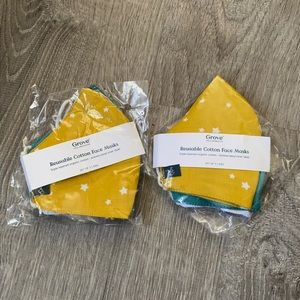 6 nwt Grove kids face masks